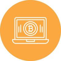 Bitcoin Mining Line Multi Circle Icon vector