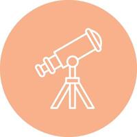 Telescope Line Multi Circle Icon vector