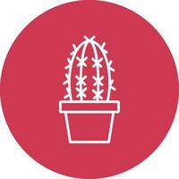 Cactus Line Multi Circle Icon vector