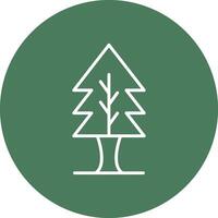 Tree Line Multi Circle Icon vector