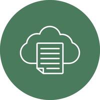 Cloud Line Multi Circle Icon vector