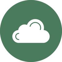 Cloud Glyph Multi Circle Icon vector