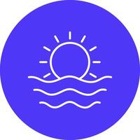 Sun Line Multi Circle Icon vector