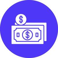Flat Money Glyph Multi Circle Icon vector