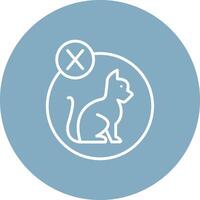 No Pets Allowed Line Multi Circle Icon vector