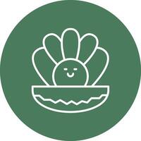 Oyster Line Multi Circle Icon vector