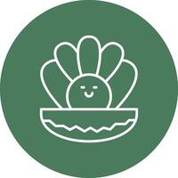 Oyster Line Multi Circle Icon vector