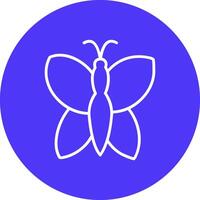 Butterfly Line Multi Circle Icon vector