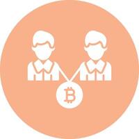 Bitcoin Trading Glyph Multi Circle Icon vector