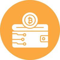 Cryptocurrency Wallet Glyph Multi Circle Icon vector