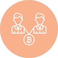 Bitcoin Trading Line Multi Circle Icon vector