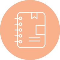 Note Book Line Multi Circle Icon vector