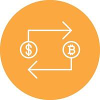 Bitcoin Exchange Line Multi Circle Icon vector