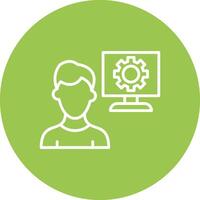 Air Engineer Line Multi Circle Icon vector