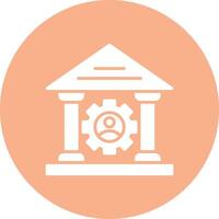 Saw Machine Glyph Multi Circle Icon vector