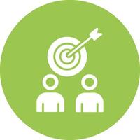 Business Targeting Glyph Multi Circle Icon vector