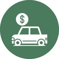 Auto Loan Glyph Multi Circle Icon vector