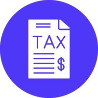 Tax Glyph Multi Circle Icon vector