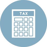 Tax Calculator Glyph Multi Circle Icon vector
