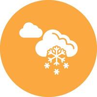 Snowing Glyph Multi Circle Icon vector