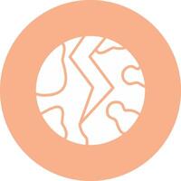 Earth Quake Glyph Multi Circle Icon vector