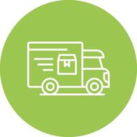 Delivery Service Line Multi Circle Icon vector