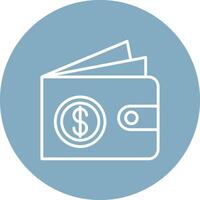 Wallet Line Multi Circle Icon vector