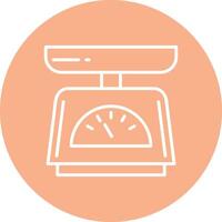 Weighing Line Multi Circle Icon vector