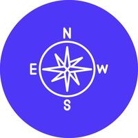Compass Line Multi Circle Icon vector