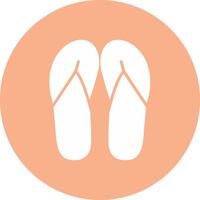 Sandals Glyph Multi Circle Icon vector