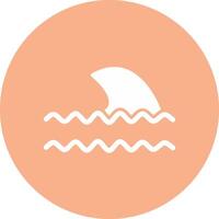 Ocean Waves Glyph Multi Circle Icon vector