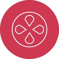 Grapefruit Line Multi Circle Icon vector