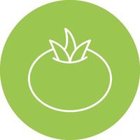 Tomato Line Multi Circle Icon vector