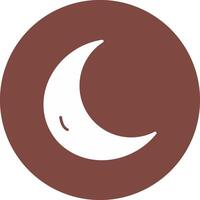 Moon Glyph Multi Circle Icon vector