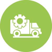 Transportation Management Glyph Multi Circle Icon vector