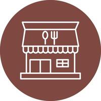 Restaurant Line Multi Circle Icon vector