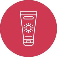 Sun Cream Line Multi Circle Icon vector