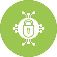 Cyber Security Glyph Multi Circle Icon vector