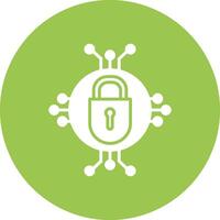 Cyber Security Glyph Multi Circle Icon vector