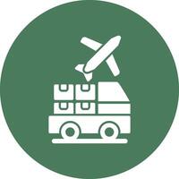 Logistic Service Provider Glyph Multi Circle Icon vector