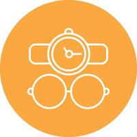 Men Accessories Line Multi Circle Icon vector