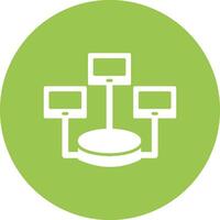 Distributed Database Glyph Multi Circle Icon vector