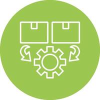 Order Processing Line Multi Circle Icon vector