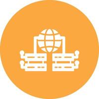 Global Services Glyph Multi Circle Icon vector