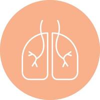 Pulmonology Line Multi Circle Icon vector