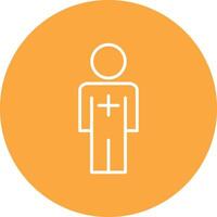 Male Patient Line Multi Circle Icon vector