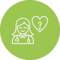 Ask a Doctor Line Multi Circle Icon vector