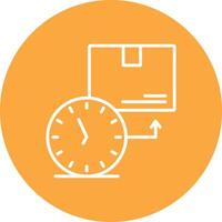 On Time Deliveries Line Multi Circle Icon vector
