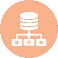 Big Data Glyph Multi Circle Icon vector
