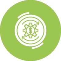 Return On Investment Glyph Multi Circle Icon vector